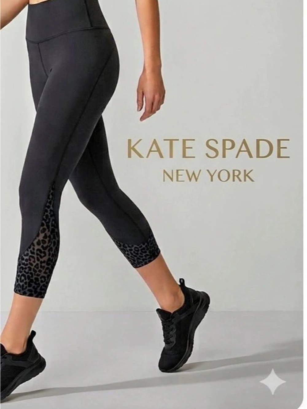 Kate Spade Black Cropped Leggings